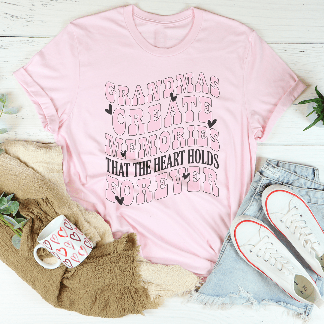 Grandmas Create Memories That The Heart Holds Forever Tee shopmerchmallow Grandmas Create Memories That The Heart Holds Forever Tee