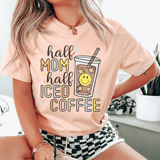 Half Mom Half Iced Coffee Tee shopmerchmallow Half Mom Half Iced Coffee Tee
