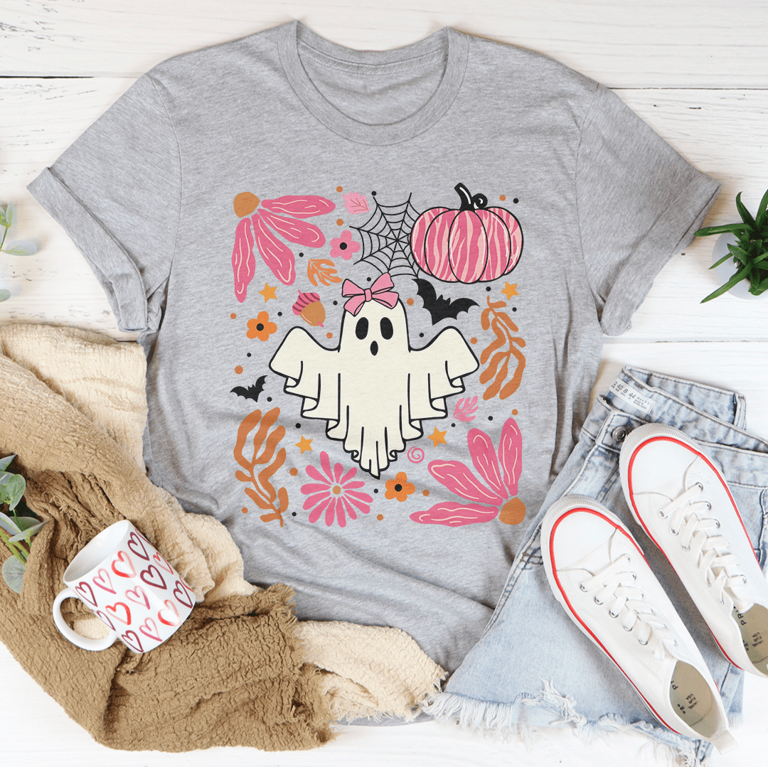 Halloween Pink Ghost Tee shopmerchmallow Halloween Pink Ghost Tee
