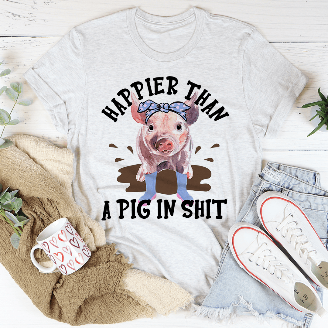 Happier Than A Pig Tee shopmerchmallow Happier Than A Pig Tee