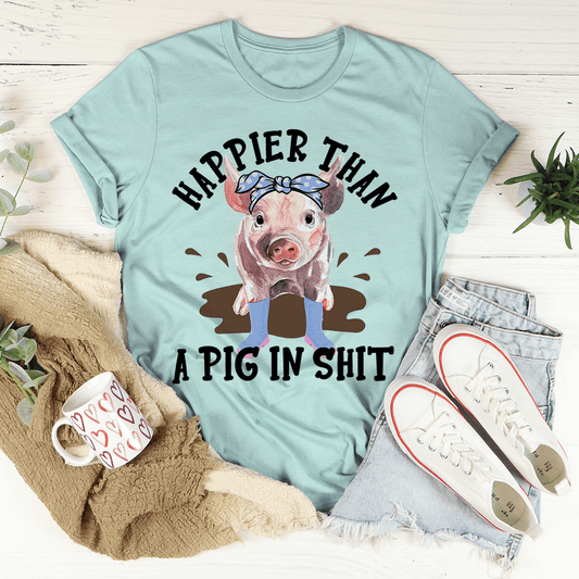 Happier Than A Pig Tee shopmerchmallow Happier Than A Pig Tee