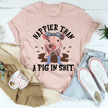 Happier Than A Pig Tee shopmerchmallow Happier Than A Pig Tee