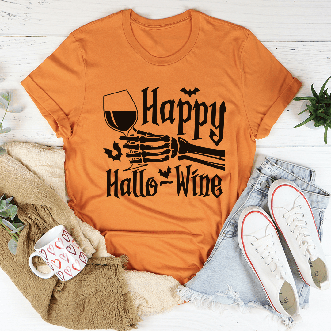 Happy Hallowine Skull Hand Tee shopmerchmallow Happy Hallowine Skull Hand Tee