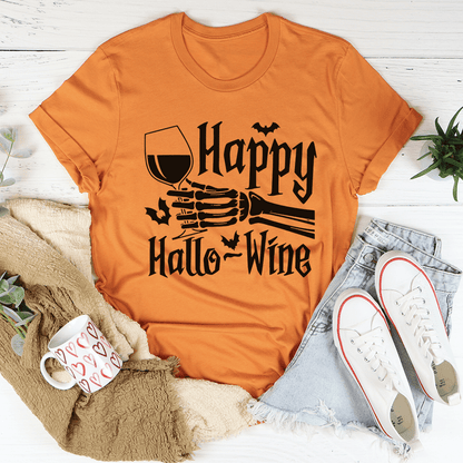 Happy Hallowine Skull Hand Tee shopmerchmallow Happy Hallowine Skull Hand Tee