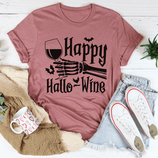 Happy Hallowine Skull Hand Tee shopmerchmallow Happy Hallowine Skull Hand Tee
