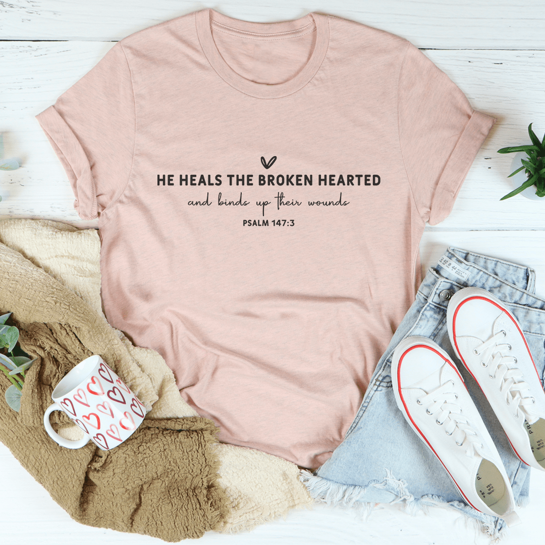 He Heals The Broken Hearted Tee shopmerchmallow He Heals The Broken Hearted Tee