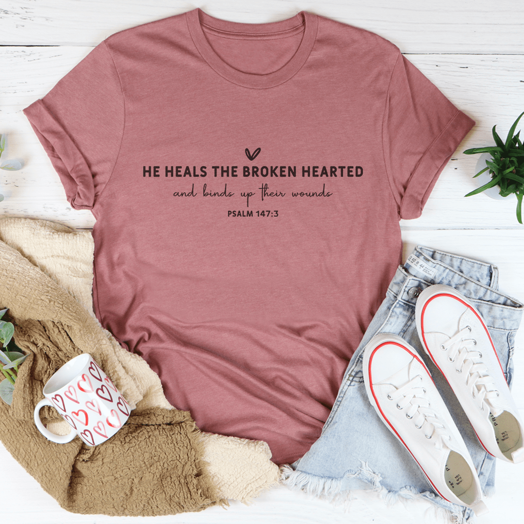 He Heals The Broken Hearted Tee shopmerchmallow He Heals The Broken Hearted Tee
