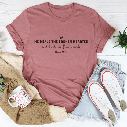 He Heals The Broken Hearted Tee shopmerchmallow He Heals The Broken Hearted Tee