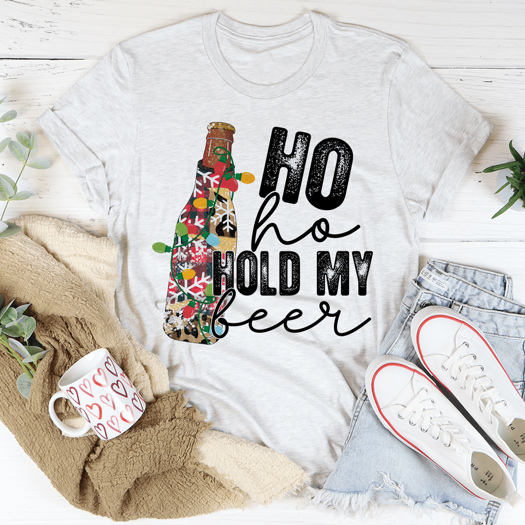 Ho Ho Hold My Beer Tee shopmerchmallow Ho Ho Hold My Beer Tee