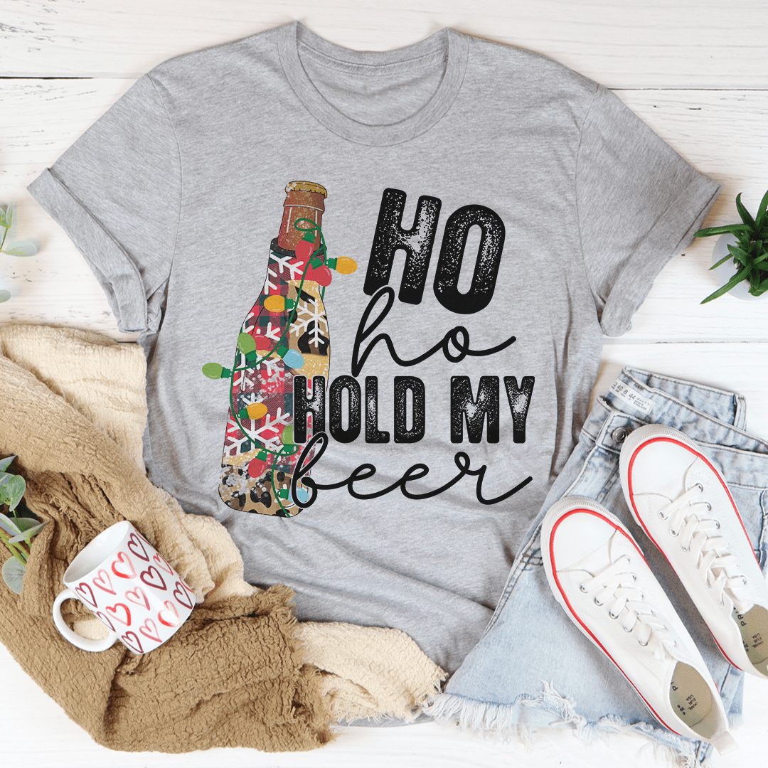 Ho Ho Hold My Beer Tee shopmerchmallow Ho Ho Hold My Beer Tee