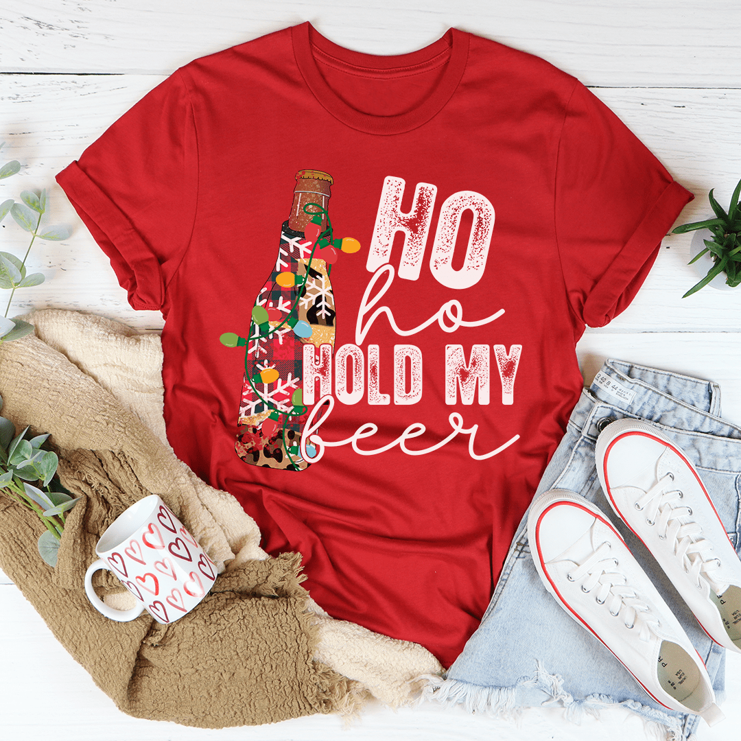 Ho Ho Hold My Beer Tee shopmerchmallow Ho Ho Hold My Beer Tee