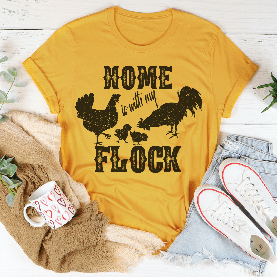 Home Is With My Flock Tee shopmerchmallow Home Is With My Flock Tee