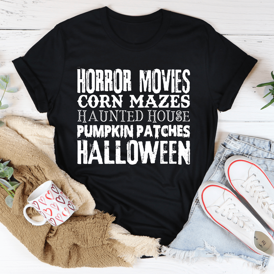 Horror Movies Corn Mazes Haunted House Pumpkin Patches Halloween Tee shopmerchmallow Horror Movies Corn Mazes Haunted House Pumpkin Patches Halloween Tee