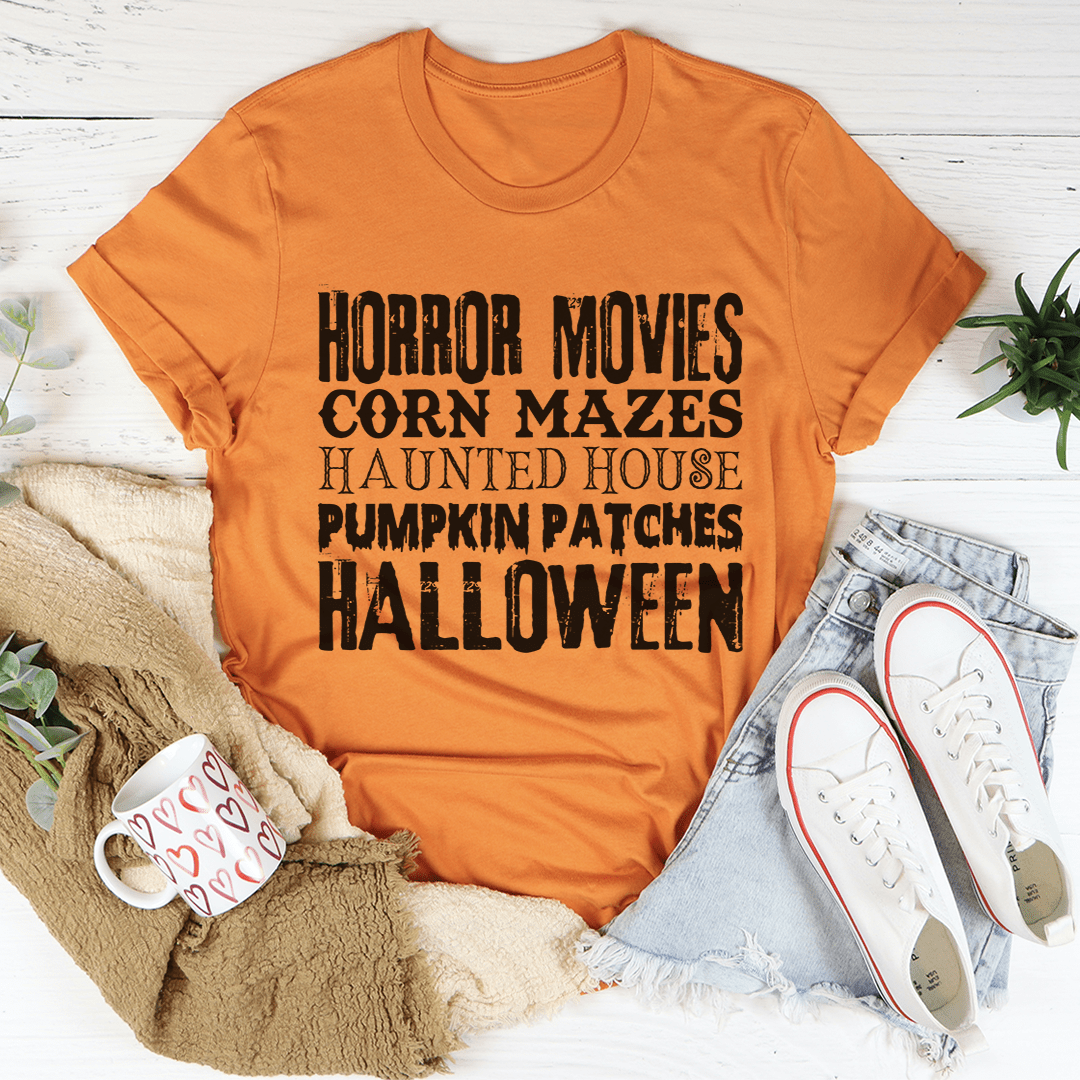 Horror Movies Corn Mazes Haunted House Pumpkin Patches Halloween Tee shopmerchmallow Horror Movies Corn Mazes Haunted House Pumpkin Patches Halloween Tee