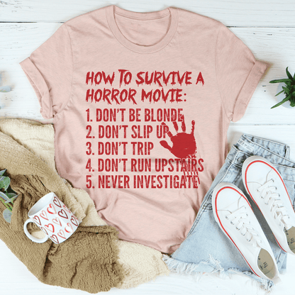 How To Survive A Horror Movie Tee shopmerchmallow How To Survive A Horror Movie Tee
