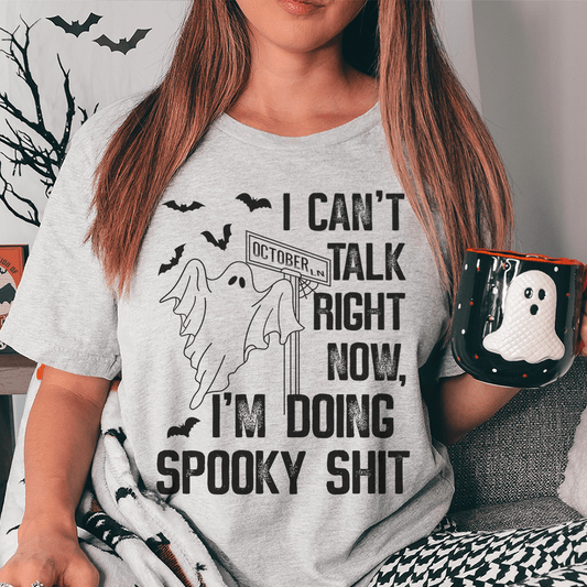 I Can't Talk Right Now Spooky Tee shopmerchmallow I Can't Talk Right Now Spooky Tee