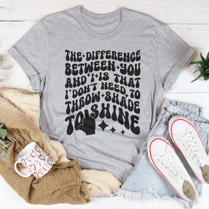 I Don't Need To Throw Shade To Shine Tee shopmerchmallow I Don't Need To Throw Shade To Shine Tee