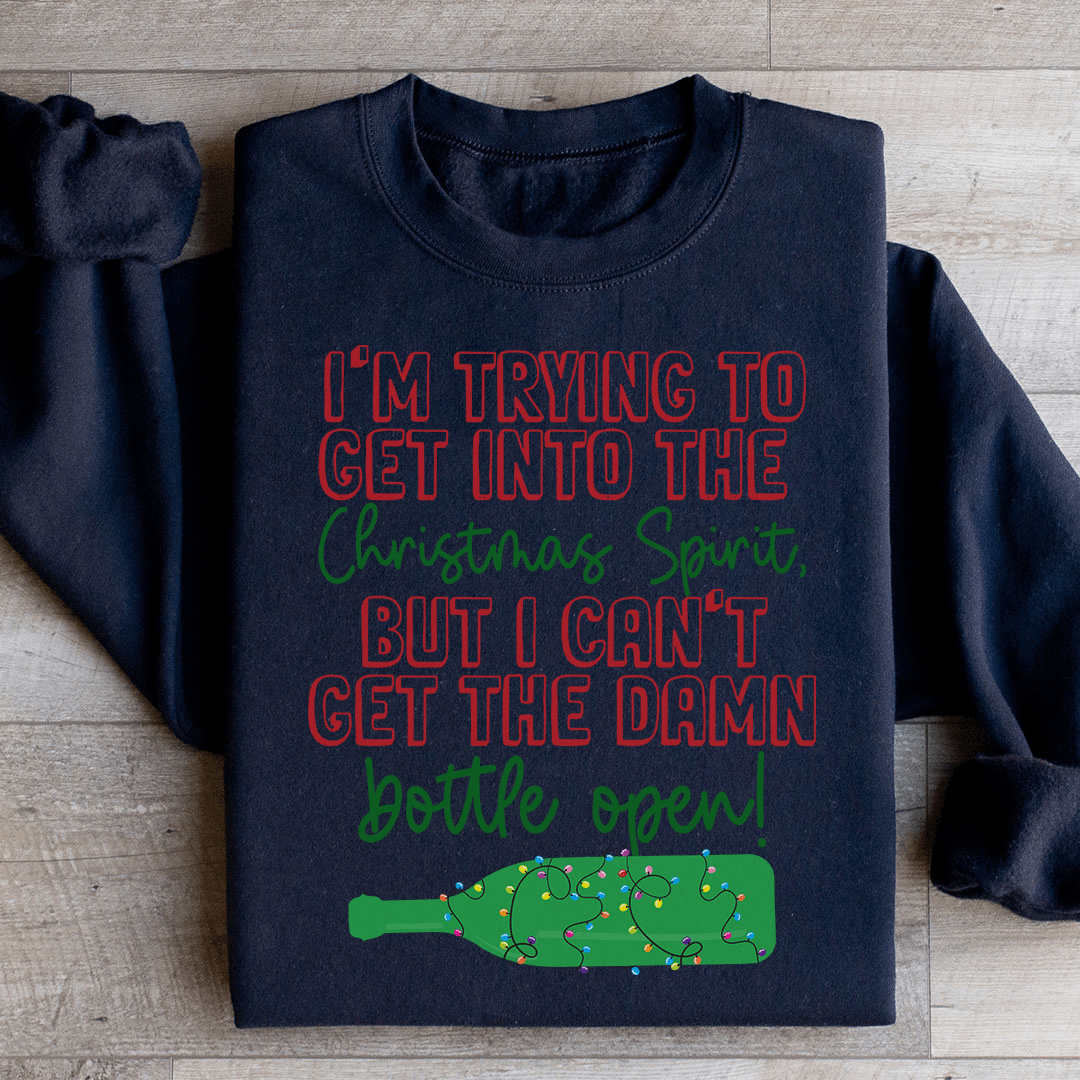I'm Trying To Get Into The Christmas Spirit Sweatshirt shopmerchmallow I'm Trying To Get Into The Christmas Spirit Sweatshirt