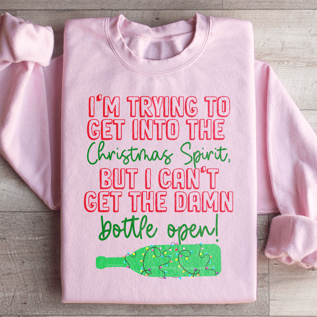 I'm Trying To Get Into The Christmas Spirit Sweatshirt shopmerchmallow I'm Trying To Get Into The Christmas Spirit Sweatshirt