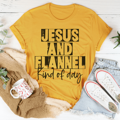 Jesus & Flannel Kind Of Day Tee shopmerchmallow Jesus & Flannel Kind Of Day Tee