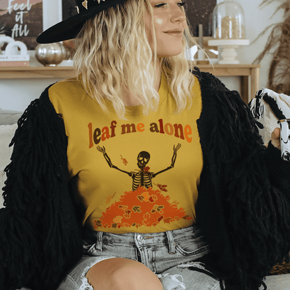 Leaf Me Alone Fall Tee shopmerchmallow Leaf Me Alone Fall Tee
