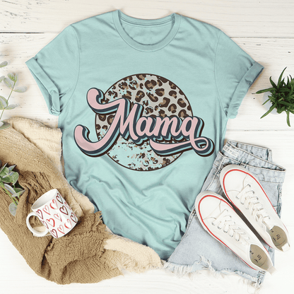 Mama Retro Leopard Tee shopmerchmallow Mama Retro Leopard Tee