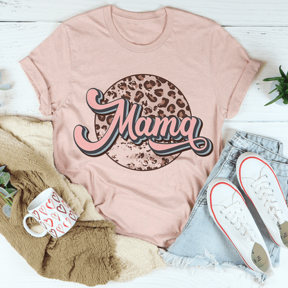 Mama Retro Leopard Tee shopmerchmallow Mama Retro Leopard Tee