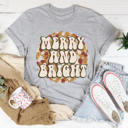 Merry And Bright Tee shopmerchmallow Merry And Bright Tee