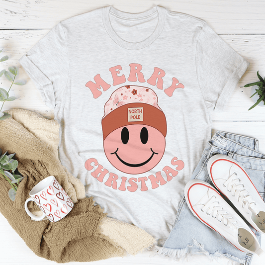Merry Christmas Smiley Tee shopmerchmallow Merry Christmas Smiley Tee