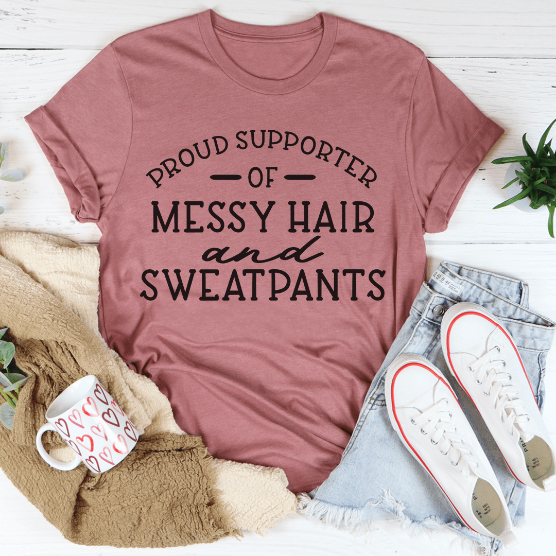 Messy Hair & Sweatpants Tee shopmerchmallow Messy Hair & Sweatpants Tee