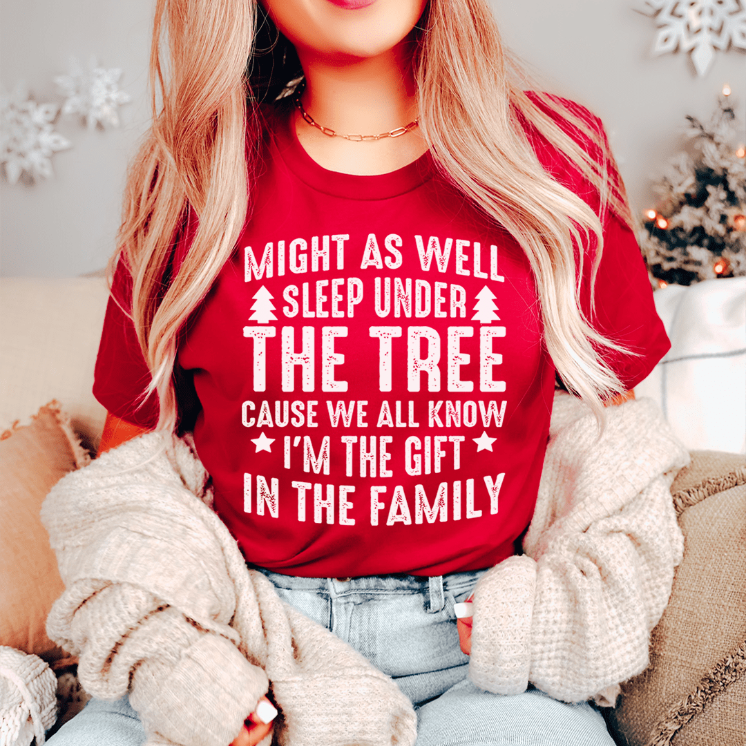 Might As Well Sleep Under The Tree Christmas Tee shopmerchmallow Might As Well Sleep Under The Tree Christmas Tee