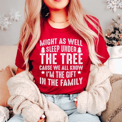 Might As Well Sleep Under The Tree Christmas Tee shopmerchmallow Might As Well Sleep Under The Tree Christmas Tee