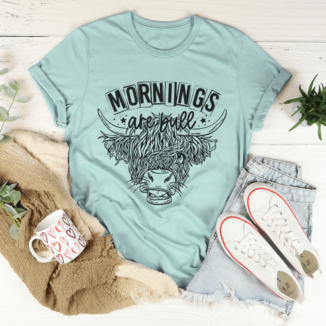 Mornings Are Bull Tee shopmerchmallow Mornings Are Bull Tee