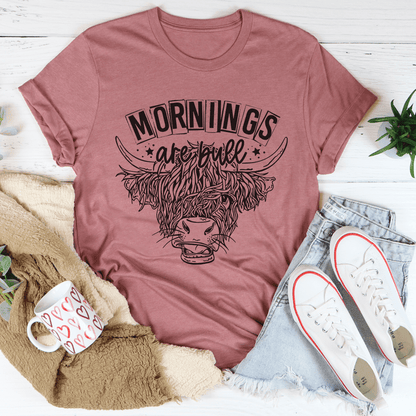 Mornings Are Bull Tee shopmerchmallow Mornings Are Bull Tee
