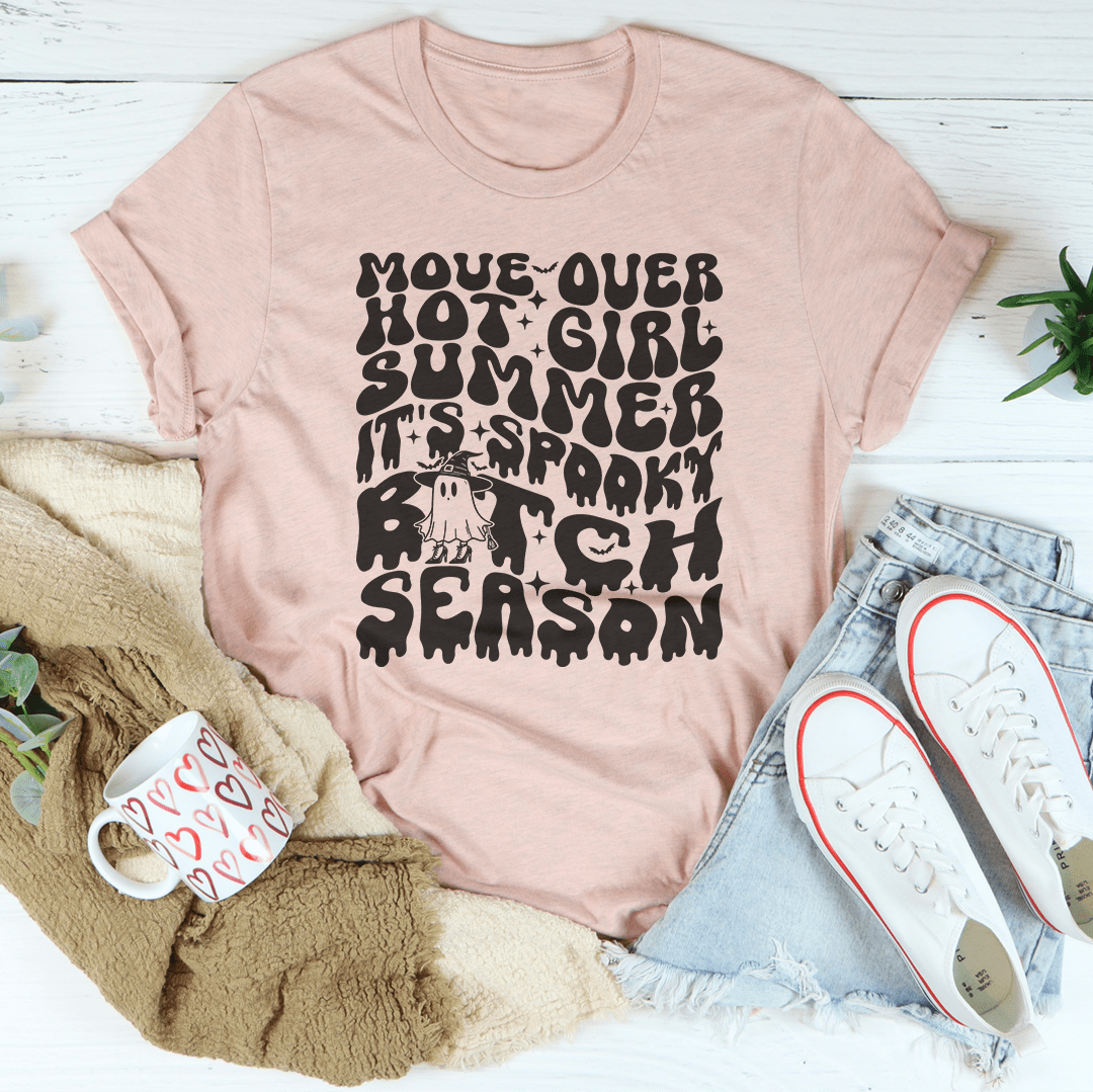 Move Over Hot Girl Summer It's Spooky B-tch Season Tee shopmerchmallow Move Over Hot Girl Summer It's Spooky B-tch Season Tee