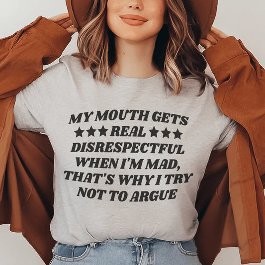 My Mouth Gets Real Disrespectful When I'm Mad Tee shopmerchmallow My Mouth Gets Real Disrespectful When I'm Mad Tee
