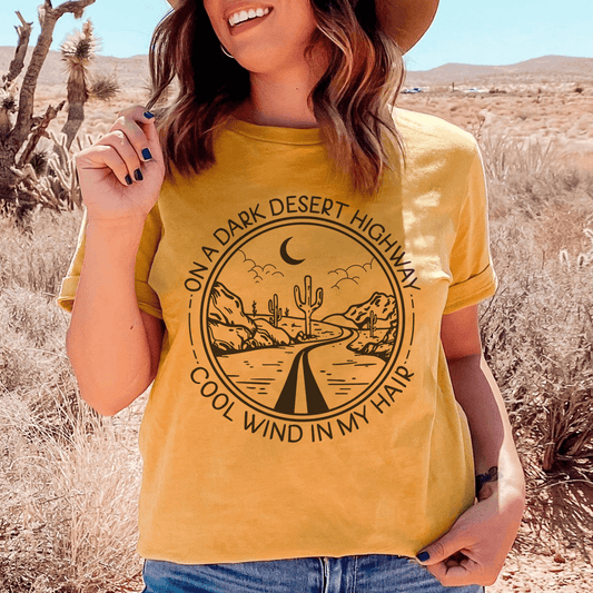 On A Dark Desert Highway Tee shopmerchmallow On A Dark Desert Highway Tee