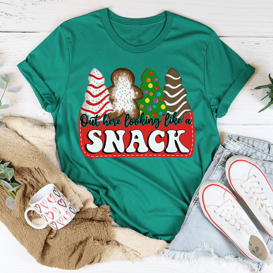 Out Here Looking Like A Snack Christmas Tee shopmerchmallow Out Here Looking Like A Snack Christmas Tee