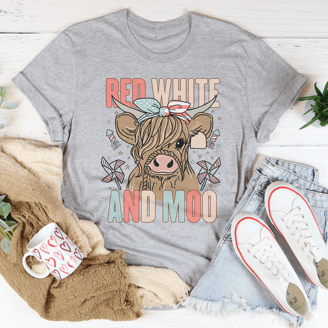 Red White And Moo Tee shopmerchmallow Red White And Moo Tee