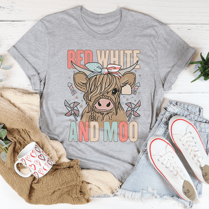 Red White And Moo Tee shopmerchmallow Red White And Moo Tee