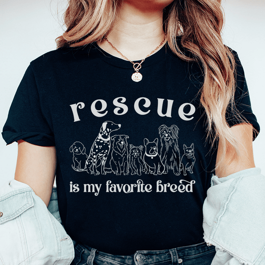Rescue Is My Favorite Breed Tee shopmerchmallow Rescue Is My Favorite Breed Tee