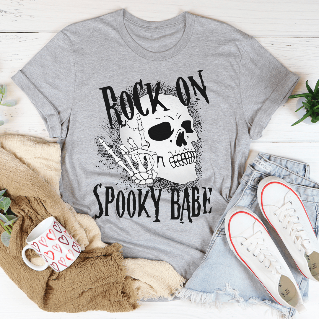 Rock On Spooky Babe Tee shopmerchmallow Rock On Spooky Babe Tee
