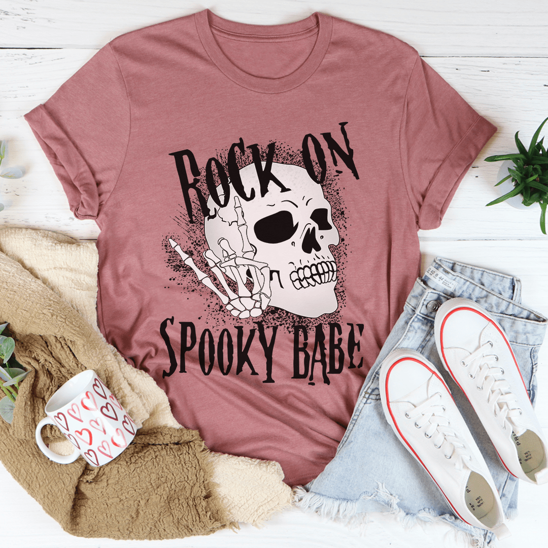 Rock On Spooky Babe Tee shopmerchmallow Rock On Spooky Babe Tee