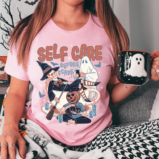 Self Care Before Scare Tee shopmerchmallow Self Care Before Scare Tee