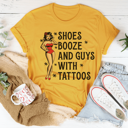 Shoes Booze And Guys With Tattoos Tee shopmerchmallow Shoes Booze And Guys With Tattoos Tee