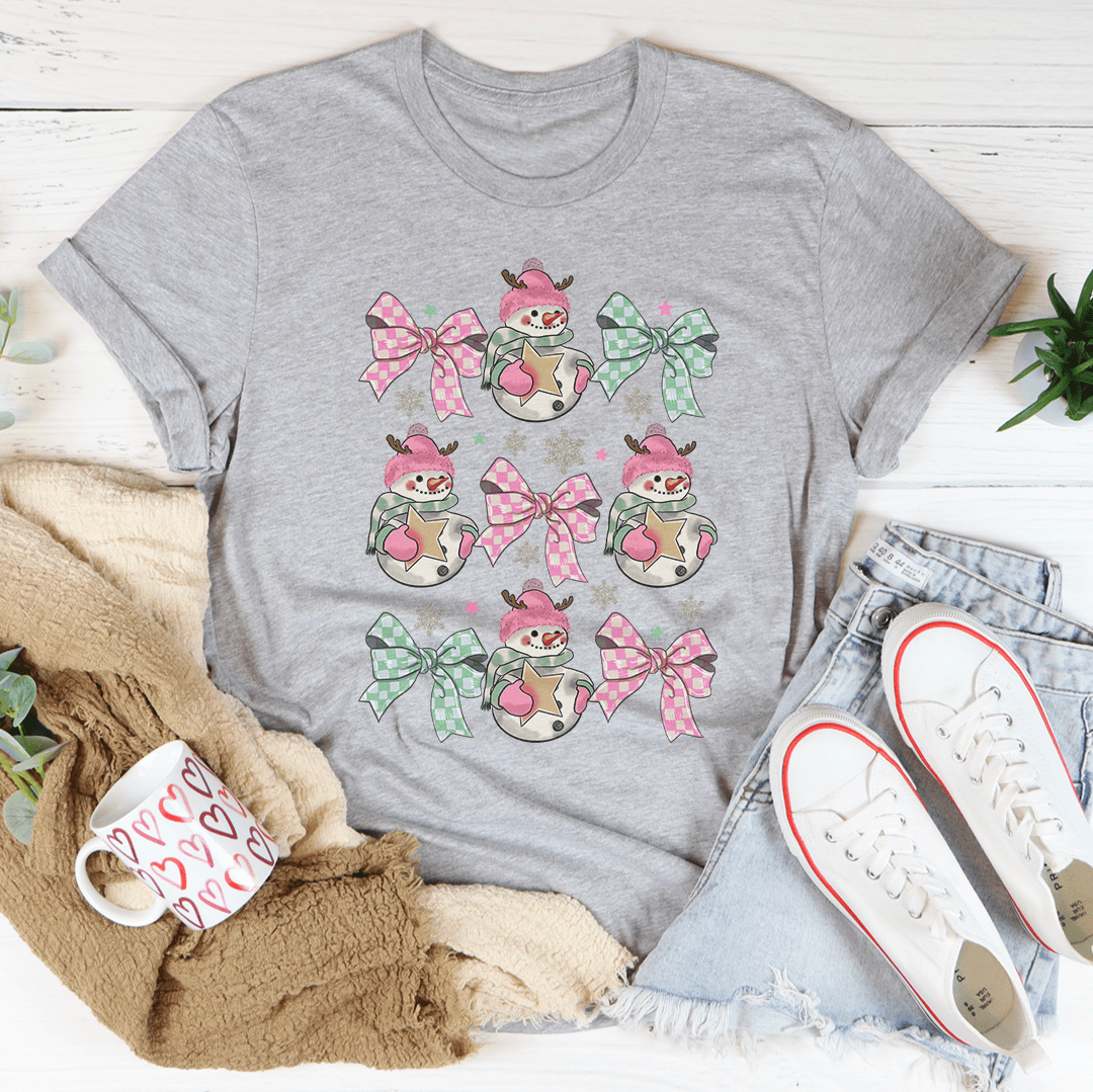 Snowman Coquette Tee shopmerchmallow Snowman Coquette Tee