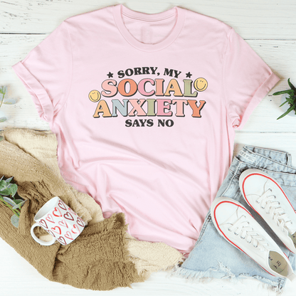 Sorry My Social Anxiety Says No Tee shopmerchmallow Sorry My Social Anxiety Says No Tee