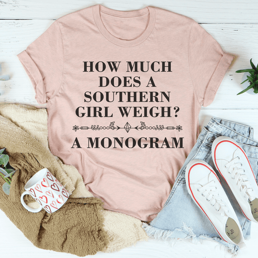 Southern Girl Monogram Tee shopmerchmallow Southern Girl Monogram Tee
