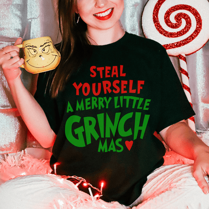 Steal Yourself A Merry Little Grinchmas Tee shopmerchmallow Steal Yourself A Merry Little Grinchmas Tee