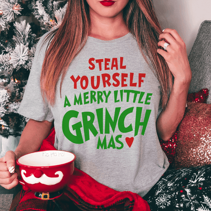 Steal Yourself A Merry Little Grinchmas Tee shopmerchmallow Steal Yourself A Merry Little Grinchmas Tee